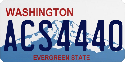 WA license plate ACS4440