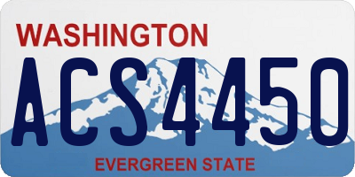 WA license plate ACS4450