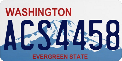 WA license plate ACS4458