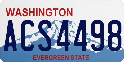 WA license plate ACS4498