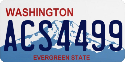 WA license plate ACS4499