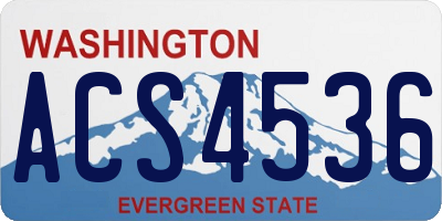WA license plate ACS4536