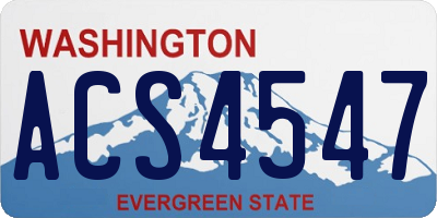 WA license plate ACS4547