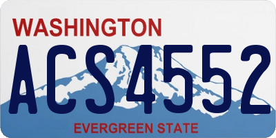 WA license plate ACS4552