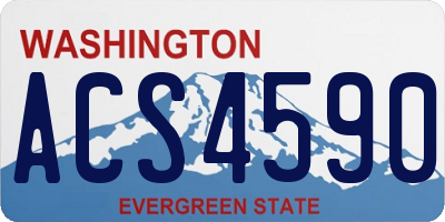 WA license plate ACS4590