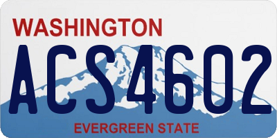 WA license plate ACS4602