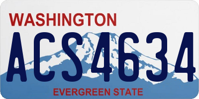 WA license plate ACS4634