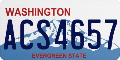 WA license plate ACS4657