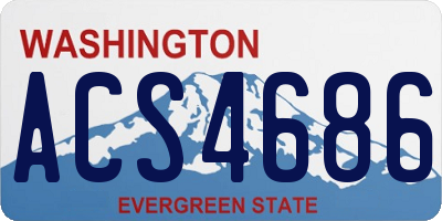 WA license plate ACS4686