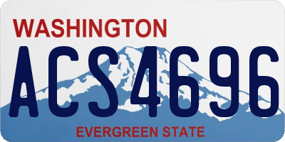 WA license plate ACS4696