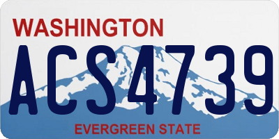 WA license plate ACS4739
