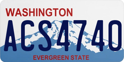 WA license plate ACS4740