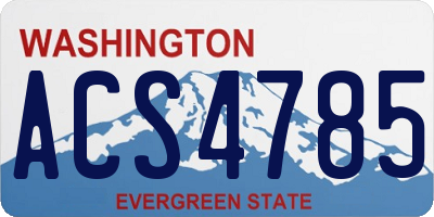 WA license plate ACS4785