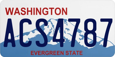 WA license plate ACS4787