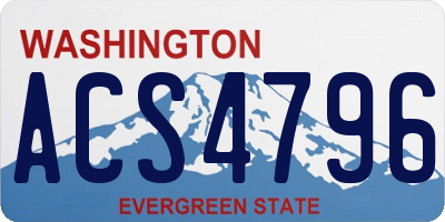 WA license plate ACS4796