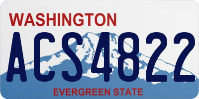 WA license plate ACS4822