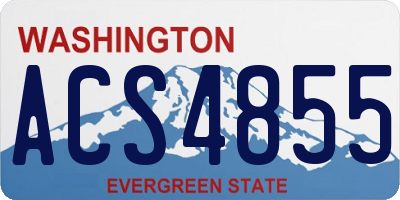 WA license plate ACS4855