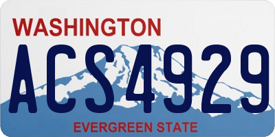 WA license plate ACS4929