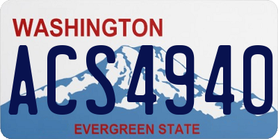 WA license plate ACS4940
