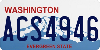 WA license plate ACS4946
