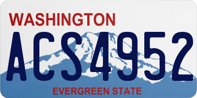 WA license plate ACS4952