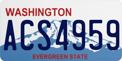 WA license plate ACS4959