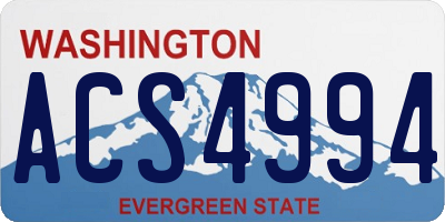 WA license plate ACS4994