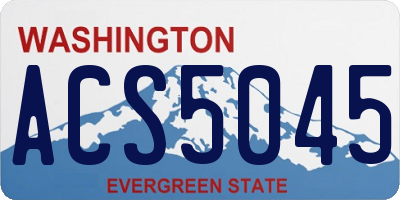 WA license plate ACS5045
