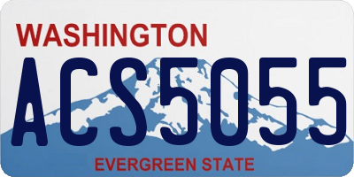 WA license plate ACS5055