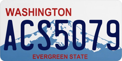 WA license plate ACS5079