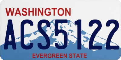 WA license plate ACS5122
