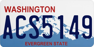 WA license plate ACS5149
