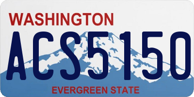WA license plate ACS5150
