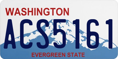 WA license plate ACS5161