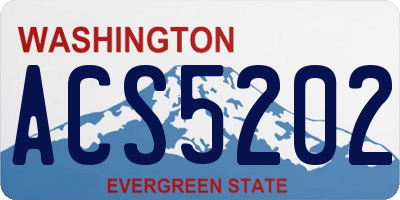 WA license plate ACS5202