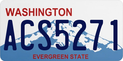 WA license plate ACS5271