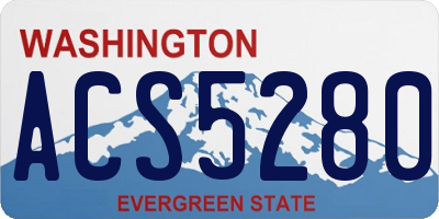WA license plate ACS5280