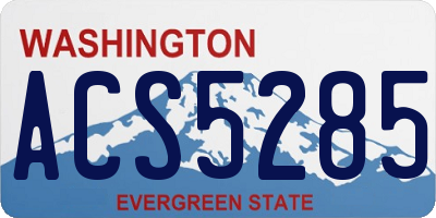 WA license plate ACS5285