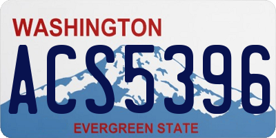 WA license plate ACS5396