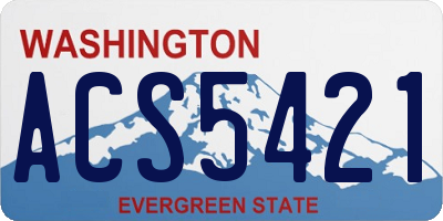 WA license plate ACS5421
