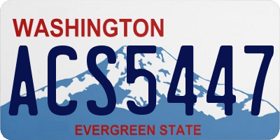 WA license plate ACS5447