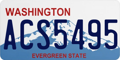 WA license plate ACS5495