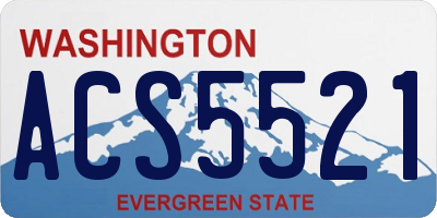 WA license plate ACS5521