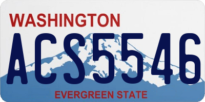 WA license plate ACS5546