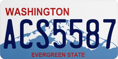 WA license plate ACS5587