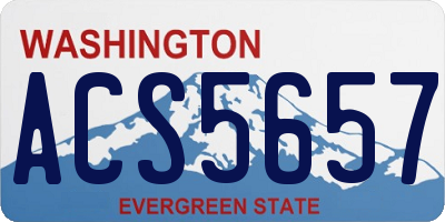 WA license plate ACS5657