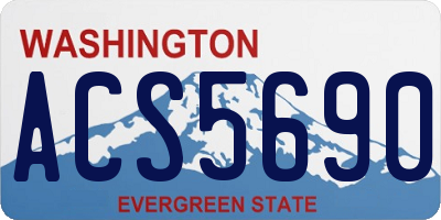 WA license plate ACS5690