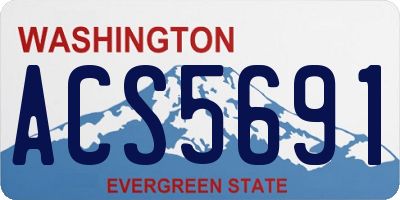 WA license plate ACS5691