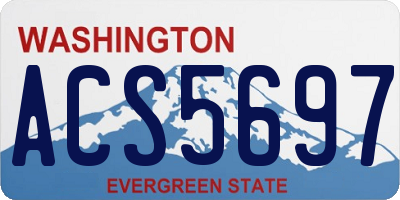 WA license plate ACS5697