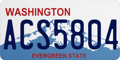 WA license plate ACS5804